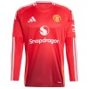 Camiseta de fútbol Manga Larga Manchester United B. Fernandes 8 Primera Equipación 2024-25 - Hombre